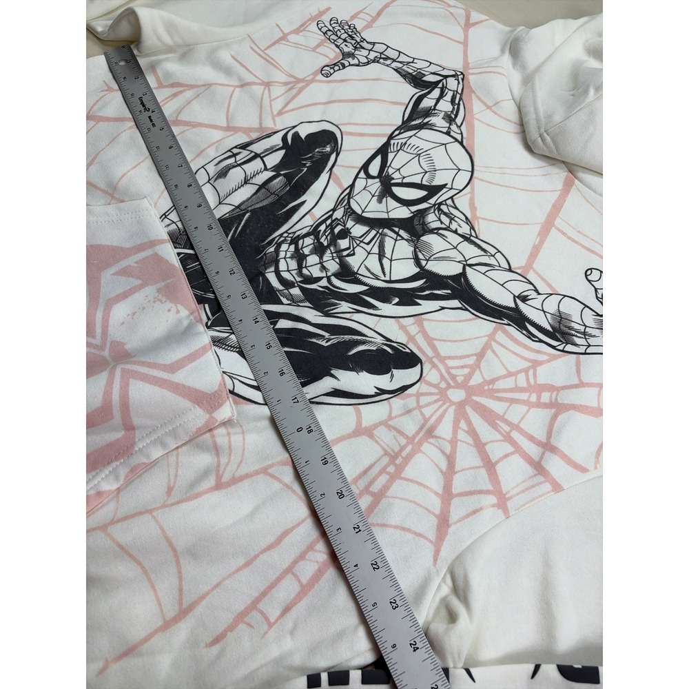 Marvel Spider-Man Brand New Day White Graphic Hoodie Sweatshirt Small - Picture 3 of 5
